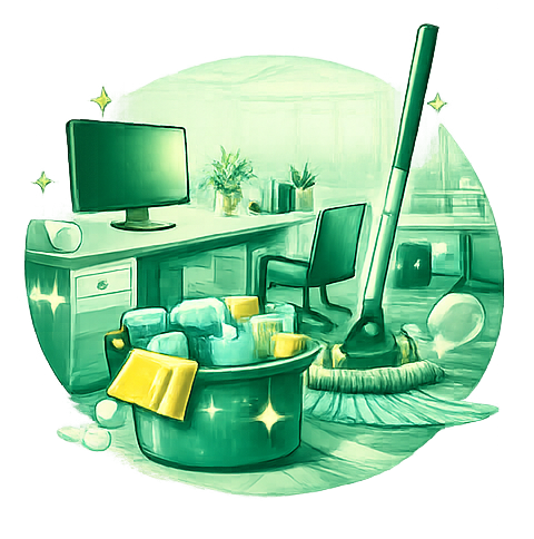 Основно почистване на офис